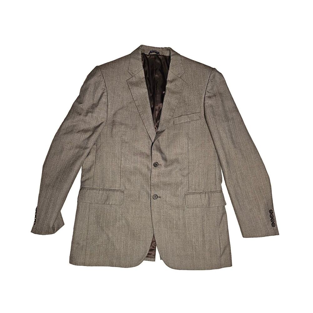Saddlebred Blazer Sport Coat Suit Jacket Brown Sz 42L Business Casual Academia